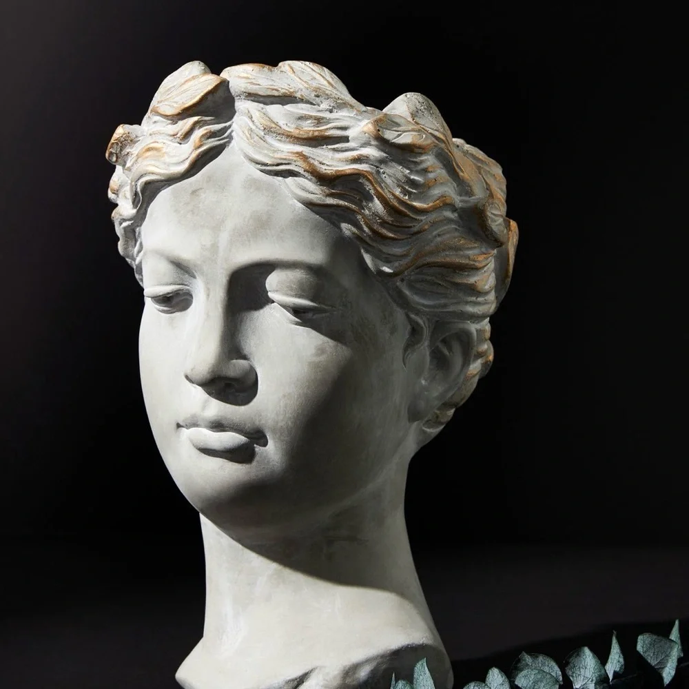 NEW NWT Anthropologie Grecian Bust Candle Eucalyptus Thyme Ceramic Huge